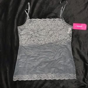 Commando silver lacy camisole size M/L NWT